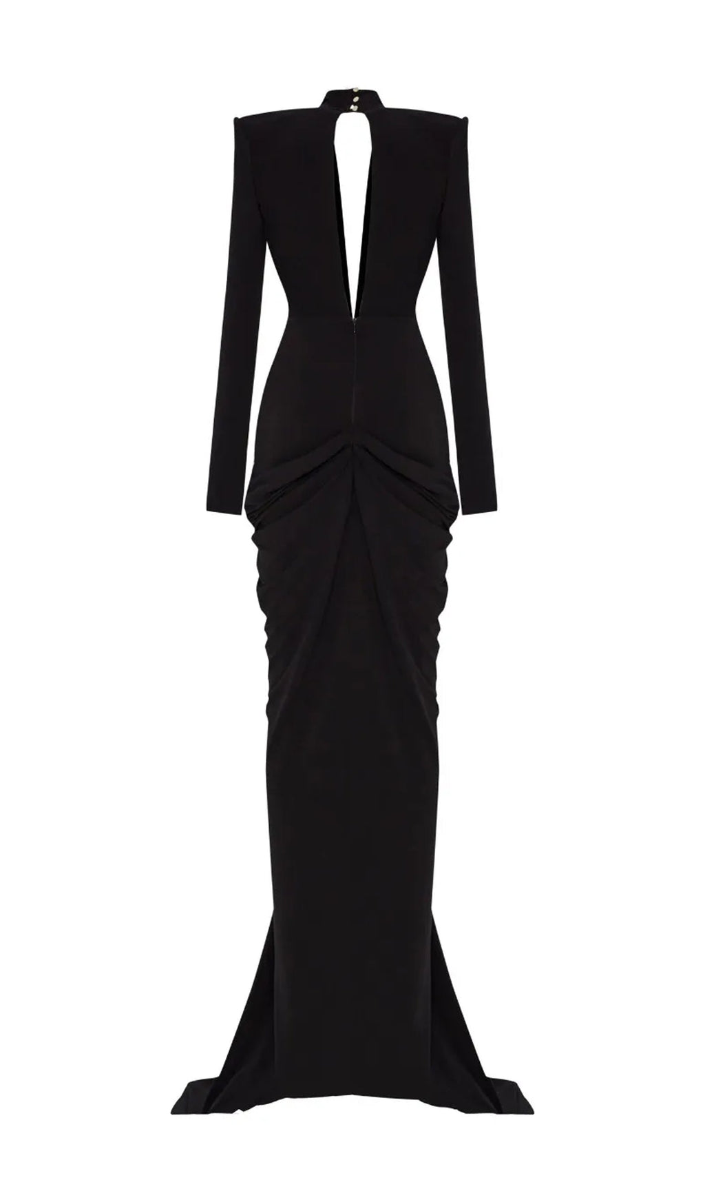 V-Neck Draped And Embroidery Evening Dress