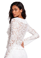 Earleen Lace Top & Flared Trousers Set
