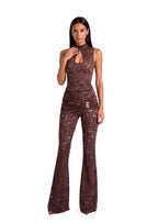 Lolly Sleeveless Top & Flared Pants Set