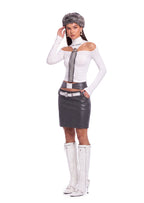 Tabananica Belted Mini Skirt In Dark Gray