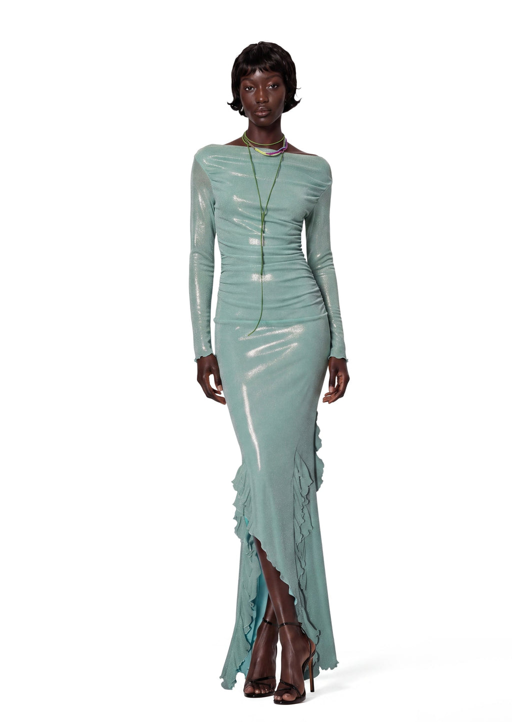 Jayesh Long Sleeved Top & Slit Skirt Set