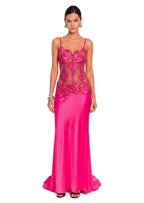 Gabouray Lace Satin Maxi Dress