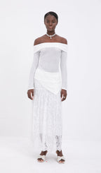 Trendy Asymmetrical Off Shoulder Top