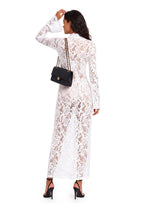 Cactus Slit Lace Midi Dress