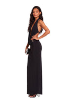 Walidah Halter Neck Backless Maxi Dress