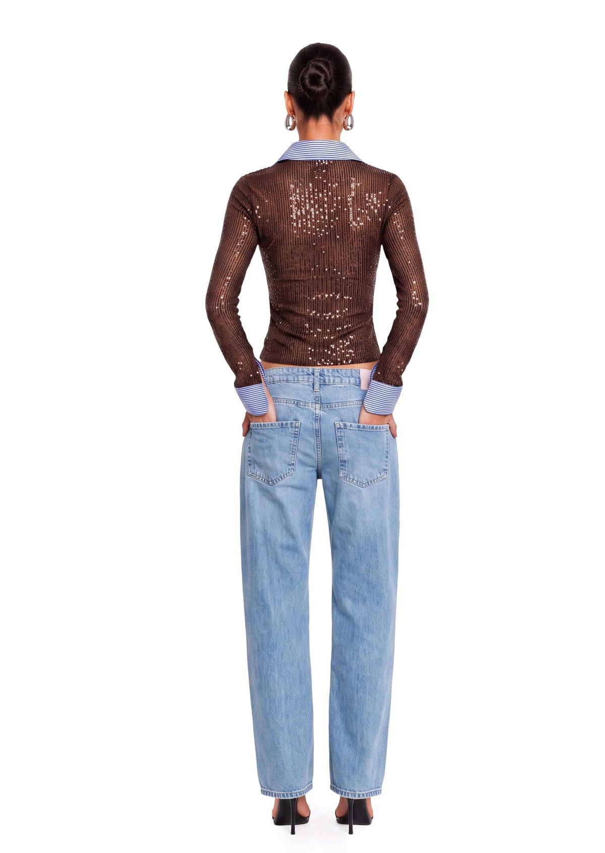Hadrian Sequined Crop Top