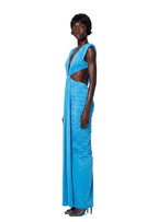 Zadie Pleated Maxi Dress In Royal Blue