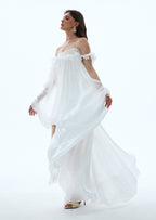 Ulrica Sleeveless Maxi Dress In White