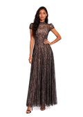 Ulyana Lace Sequined Maxi Dress In Black