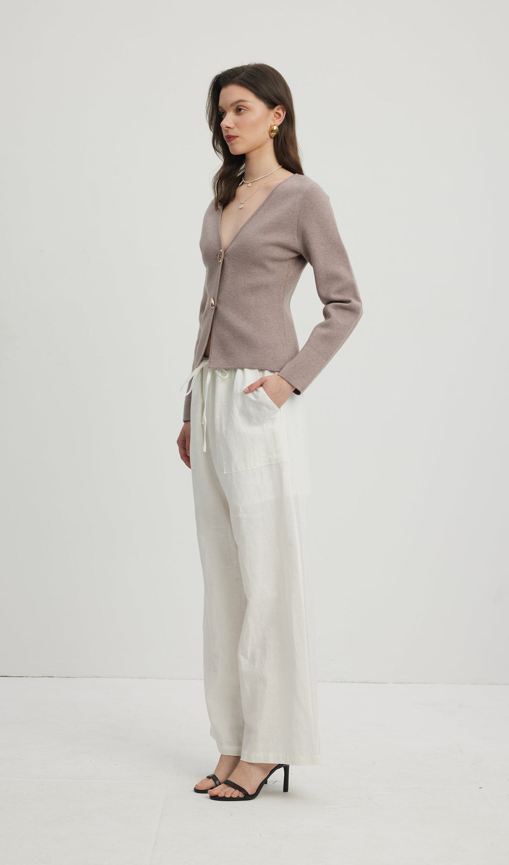 Wide Sleeve Knit Cardigan