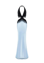 Quant Beaded Tassel Satin Maxi Dress