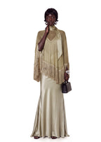 Zahara Tassel Satin Maxi Dress