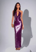 Haben Sequined Halter Maxi Dress