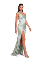 Ladarius Sleeveless Satin Maxi dress