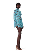 Xavier Lace Mini Dress In Blue