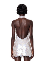 Ibtesam Halter Neck Sleeveless Mini Dress(US ONLY)