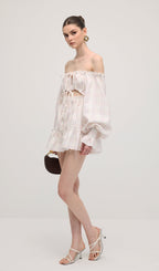 Lace Up Mini Dress In Grid