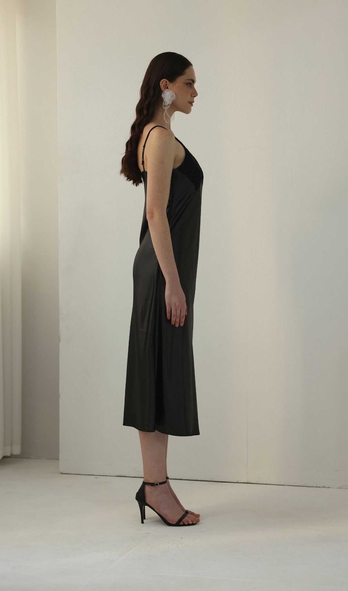 Knitted Patchwork Slip Midi Dress