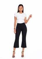 Tadita Casual mid length trousers In Black