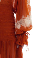 Macario Long Sleeve Lace Maxi Dress