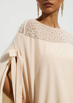 Pearl Trimmed Cape Shirt