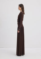 Ruffle Knitted Maxi Dress