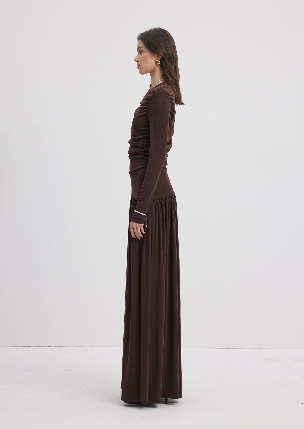 Ruffle Knitted Maxi Dress