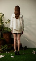 Navy Collar Shirt With Bow