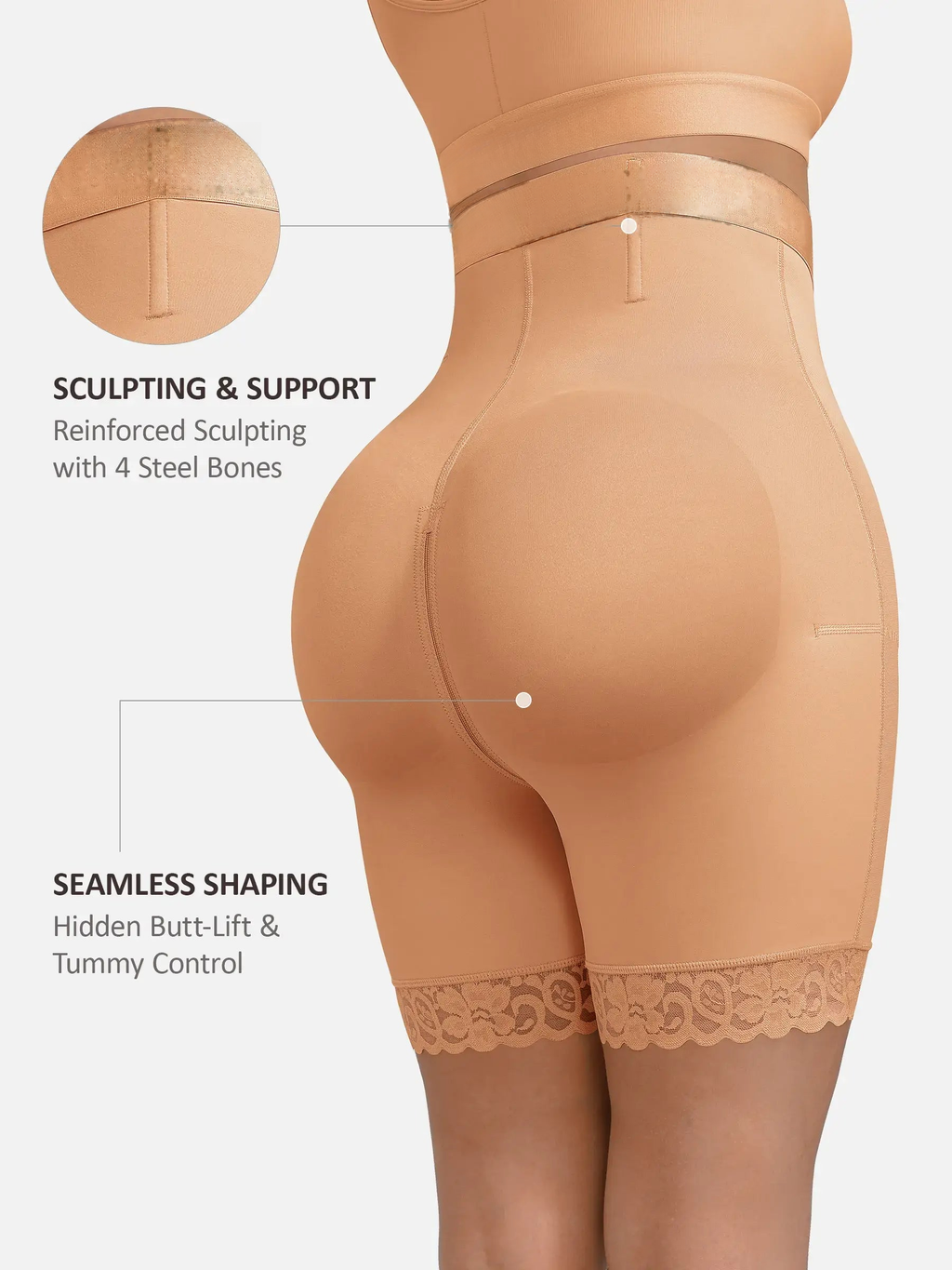 Butt Lift High-Waist Shaper Shorts
