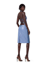 Walker Halter Top & Skirt Patchwork Leather Set