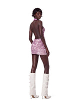 Diata Sleeveless Halter Neck Sequined Mini Dress
