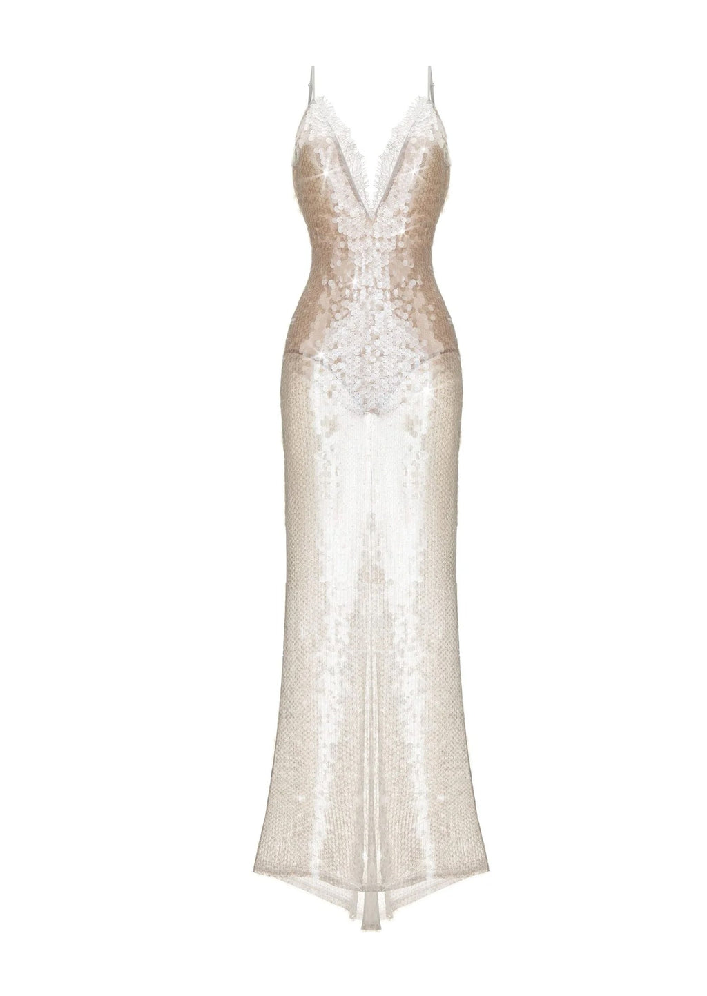 Archiwa V Neck Sequined Maxi Dress