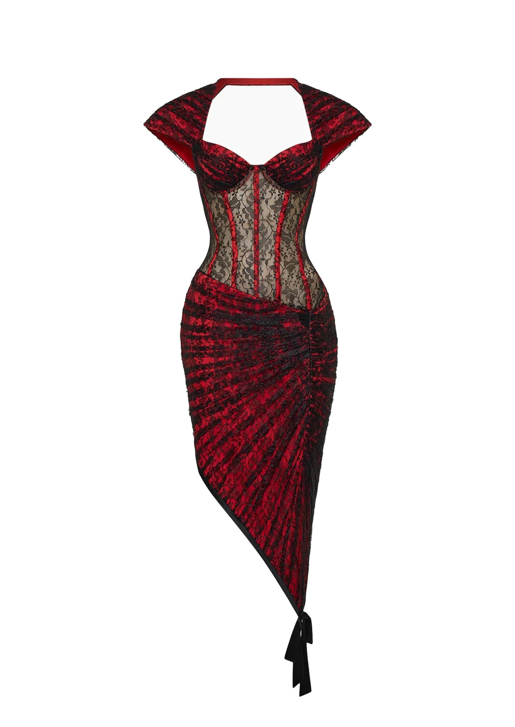 Mabel Open Back Lace Midi Dress