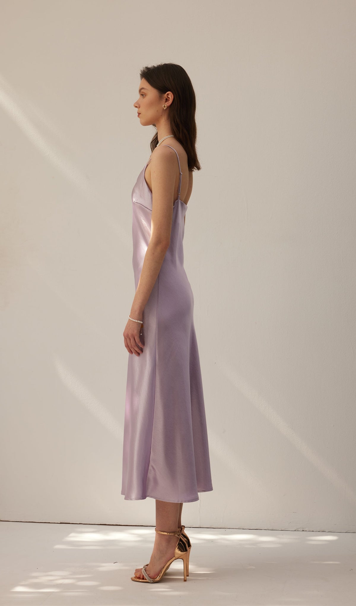 Satin Vest Midi Dress