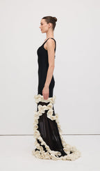 Wisteria Gown Maxi Dress In Black & White