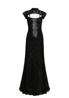 Leehu Lace Sheer Maxi Dress In Black