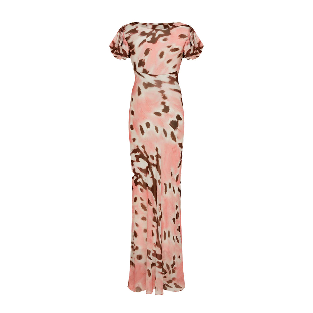 Valencia Floral Short Sleeve Maxi Dress