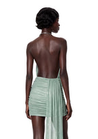 Obioma Sequin Mini Dress In Mint Green