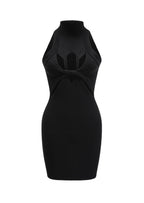 Noelle Cut Out Twist Mini Dress In Black