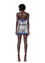 Melora Sequined Top & Mini Skirt Set In Blue