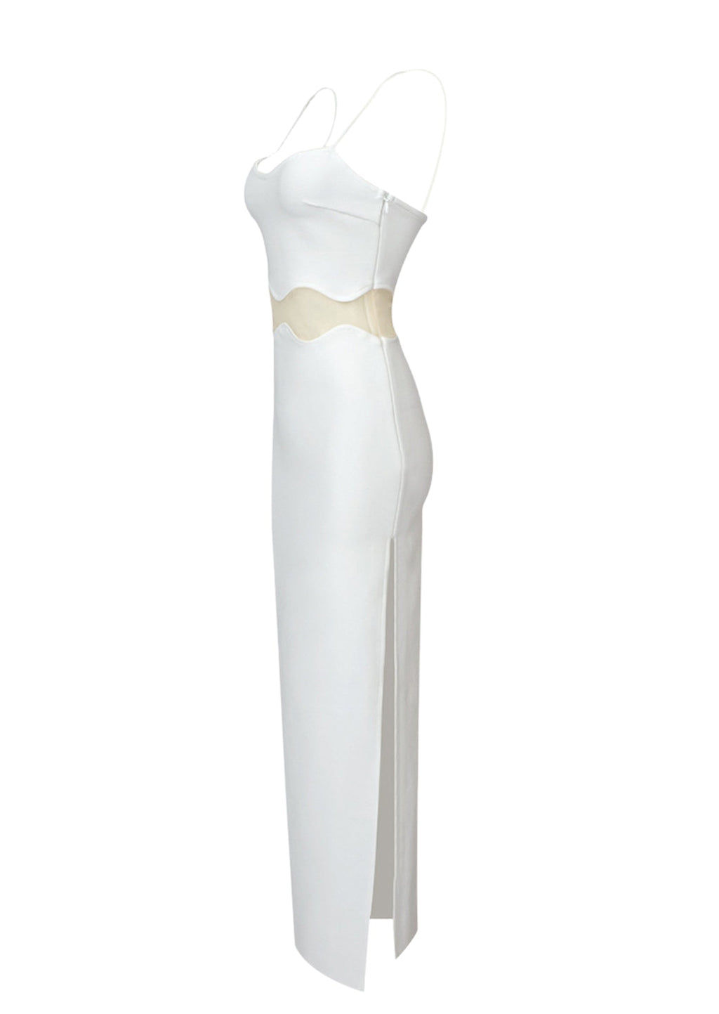 Maona Sleeveless Maxi Dress In White