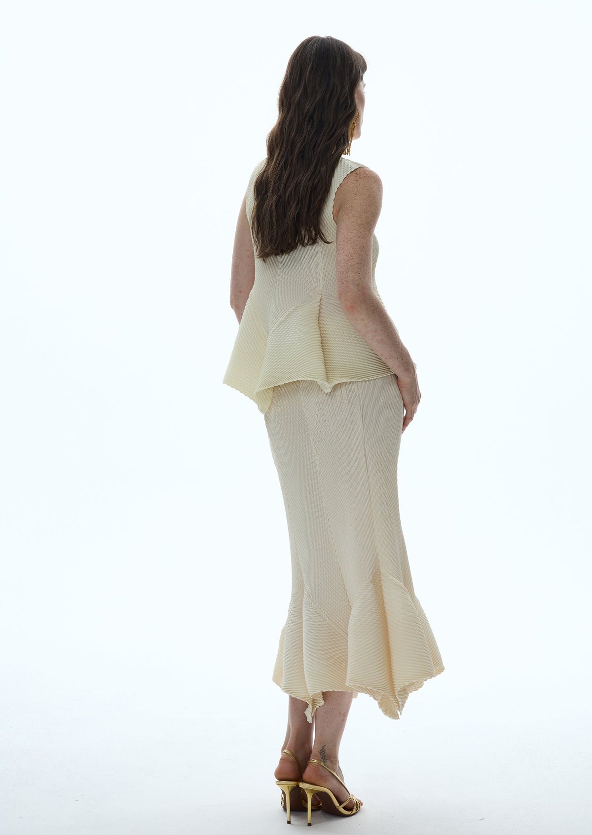 Nabil Stretch Top & Stretch Midi Skirt Set