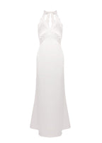Ebbe Halter Neck Lace  Satin Maxi Dress