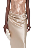 Maaike Sleeveless Satin Maxi Dress