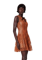 Jesiah Sleeveless Round Neck Lace Mini Dress