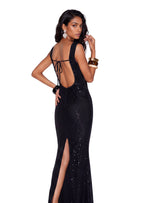 Paladia Slit Maxi Dress In Black