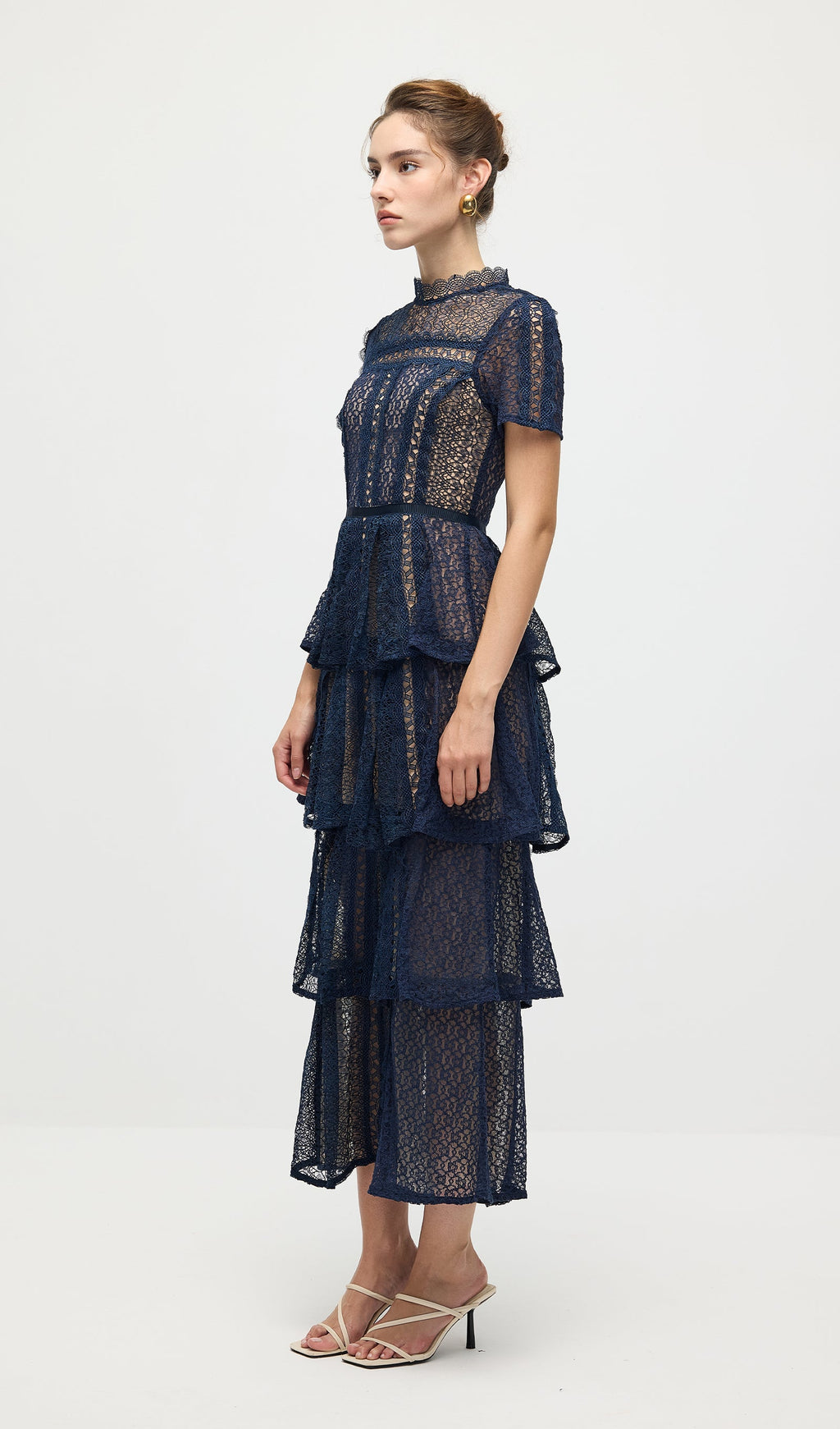 Lace Tiered Maxi Dress