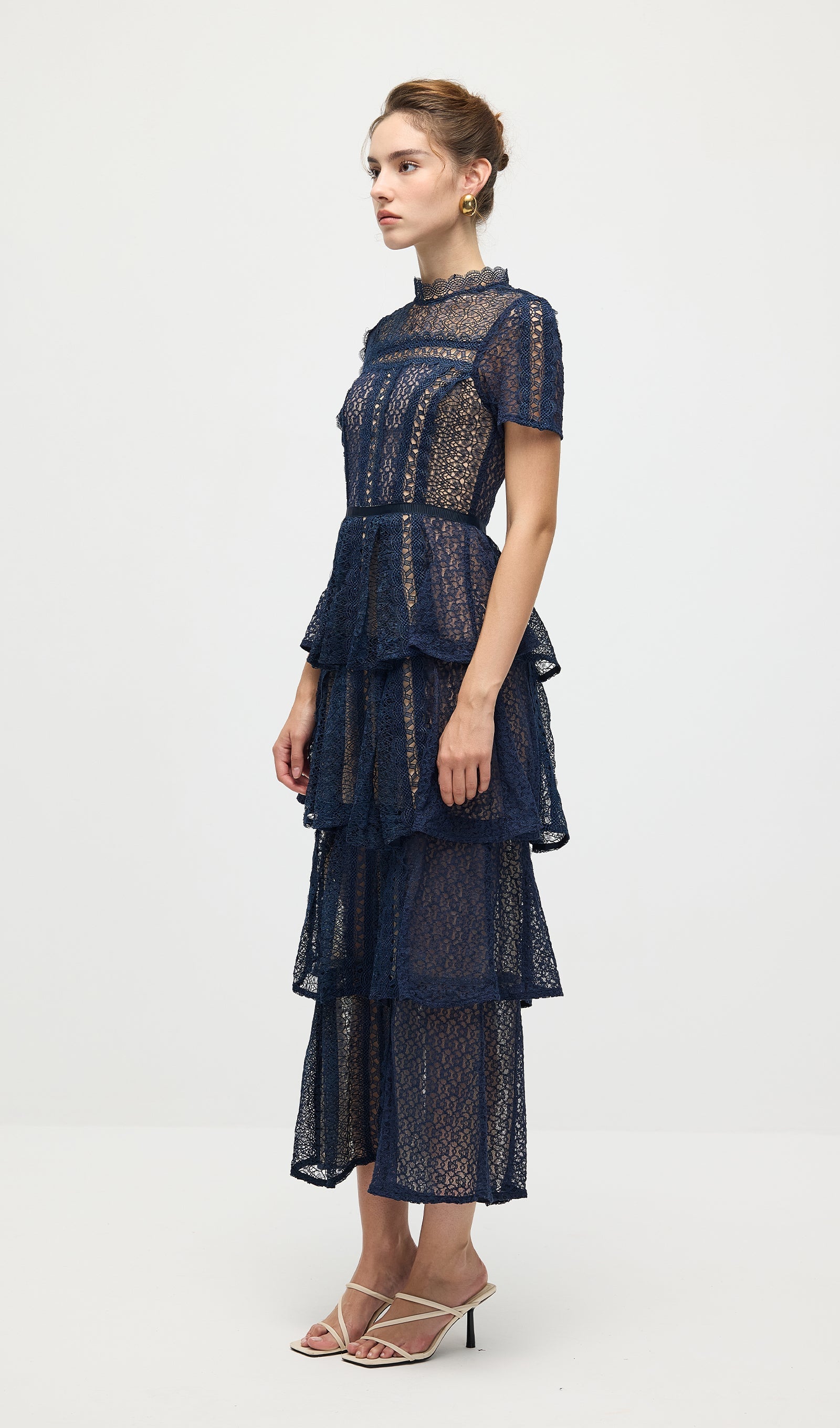 Lace Tiered Maxi Dress