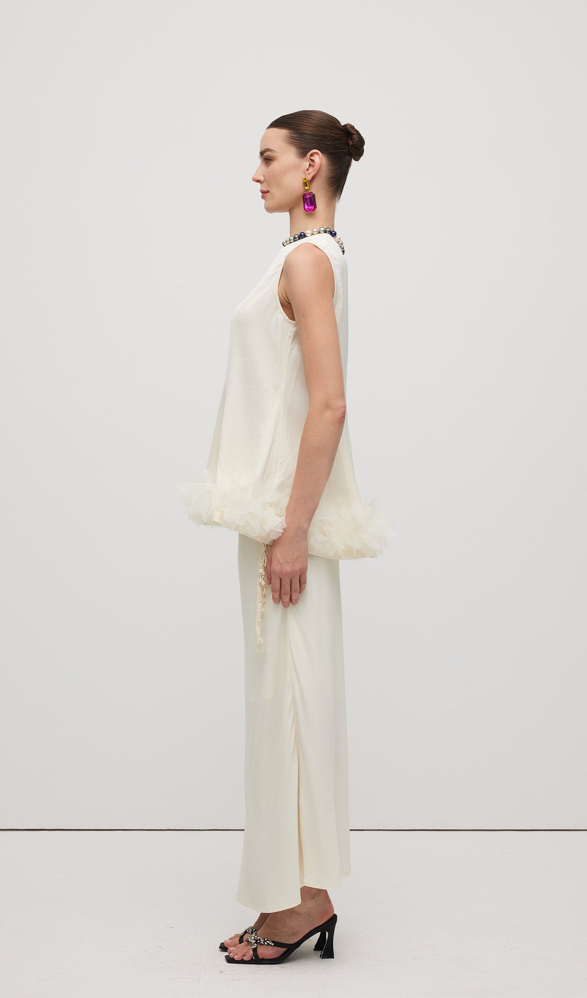 Sleeveless Ruffle Maxi Dress Sets