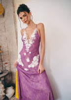 Antheia  Lace Maxi Dress In Light Puple